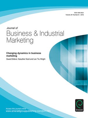 cover image of Journal of Business & Industrial Marketing, Volume 31, Number 8